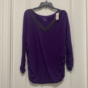 Womens Lane Bryant V neck embellished tshirt - 14-16